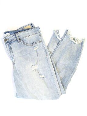 Sofia Vergara Bagi Boyfriend Jeans - Women's 12 - Distressed with Sharkbite Hem